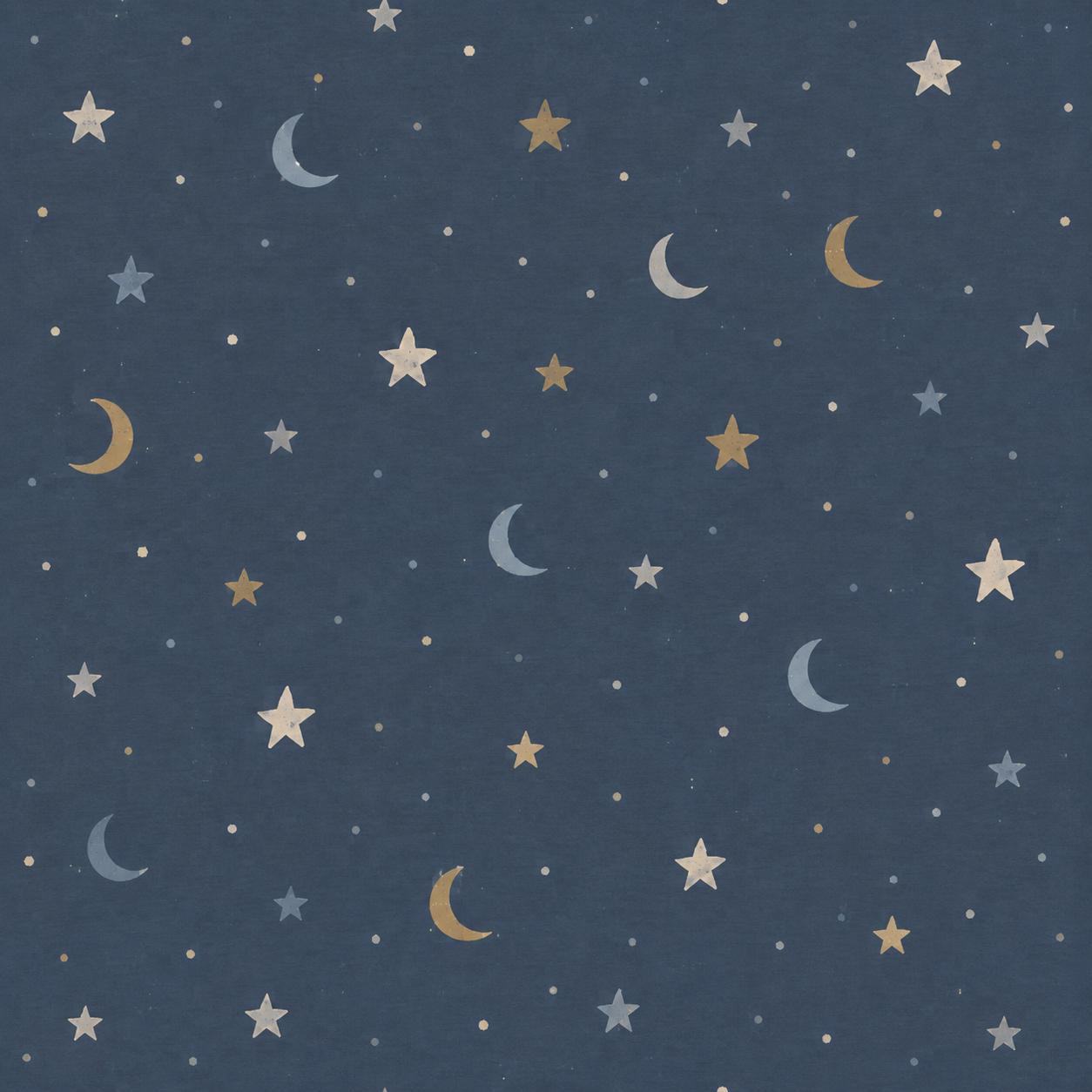 雾蓝星月散点 花型图 1