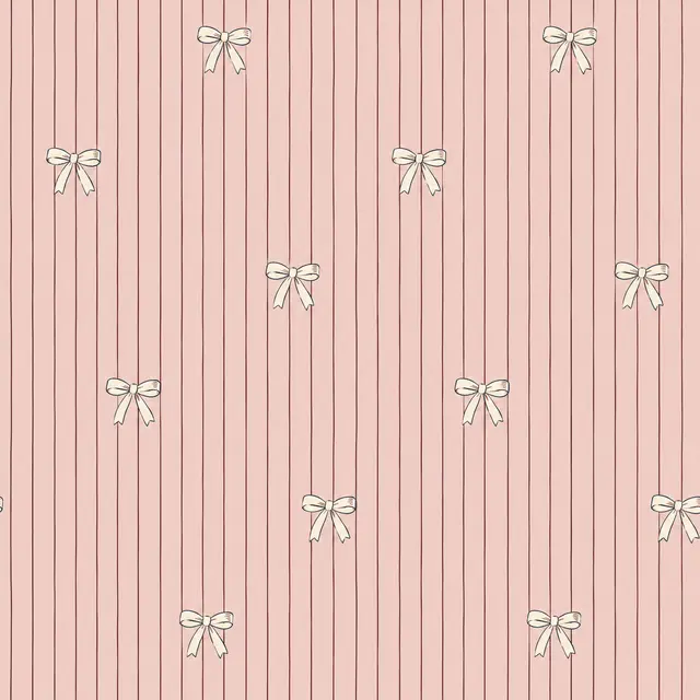 粉雾细条与手系蝴蝶结 花型图 1