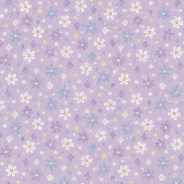 雾紫雪花瓣微点 花型图 1